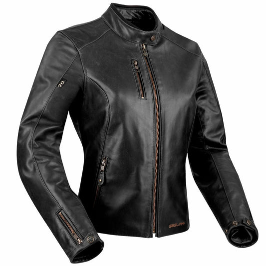 Chaqueta de piel Segura Laxey Lady negro