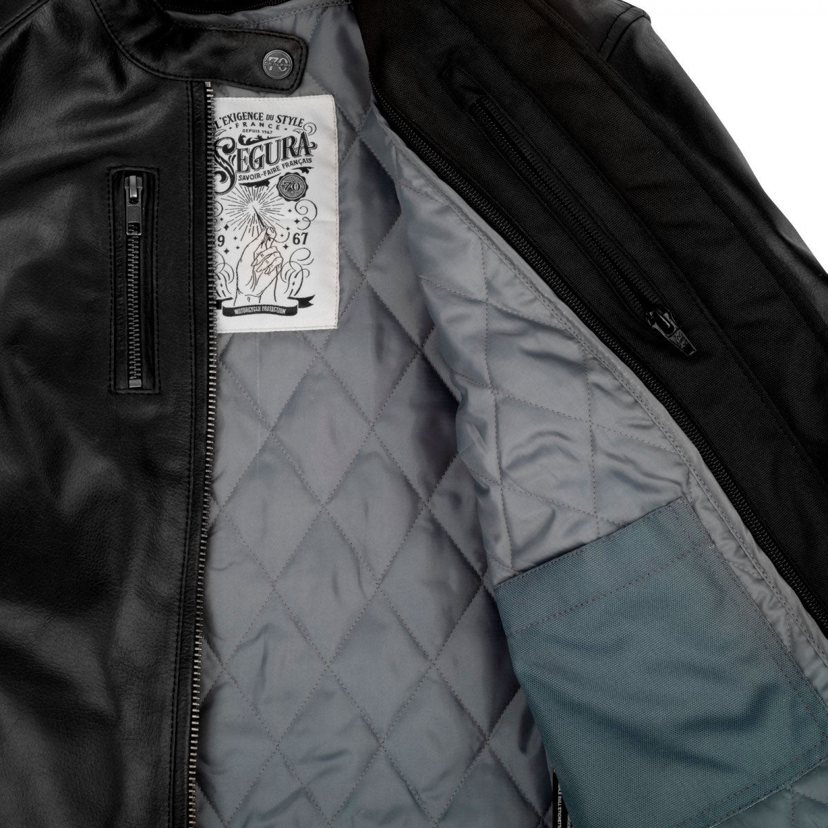 Chaqueta de piel Segura Laxey Lady negro