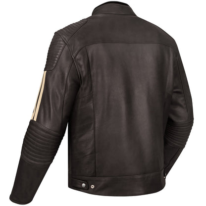 Chaqueta de piel Segura Orion marrón / blanco
