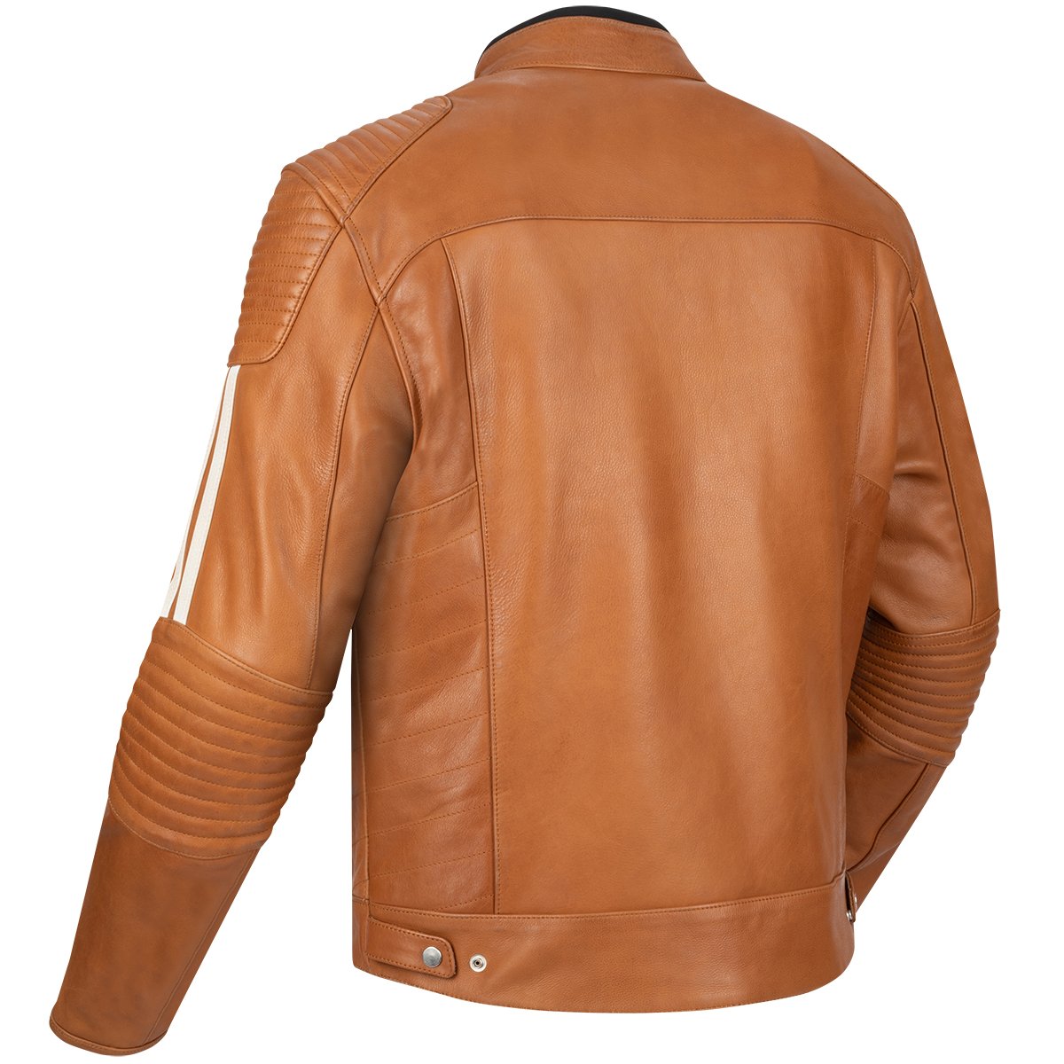 Chaqueta de piel Segura Orion camel / blanco