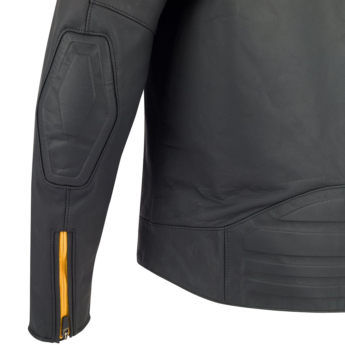 Chaqueta de piel Segura Phil negro / amarillo
