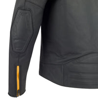 Chaqueta de piel Segura Phil negro / amarillo