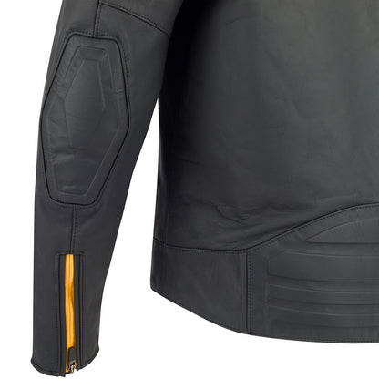 Chaqueta de piel Segura Phil negro / amarillo