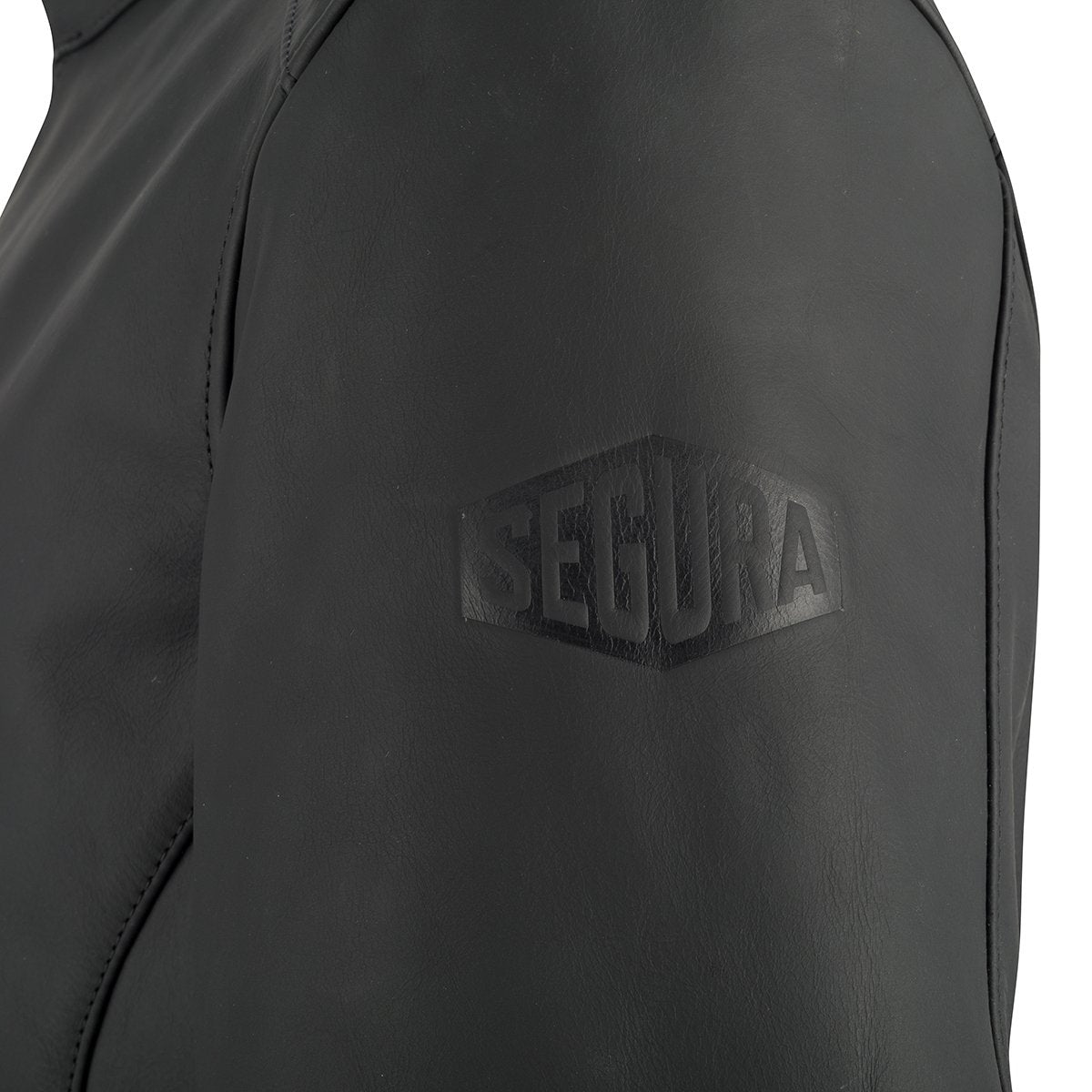 Chaqueta de piel Segura Phil negro / amarillo
