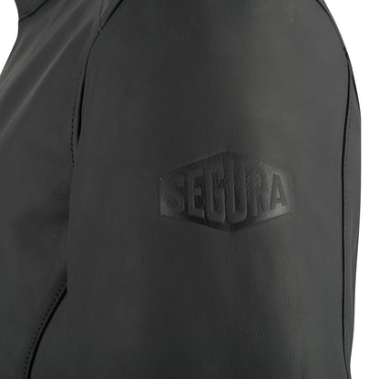 Chaqueta de piel Segura Phil negro / amarillo