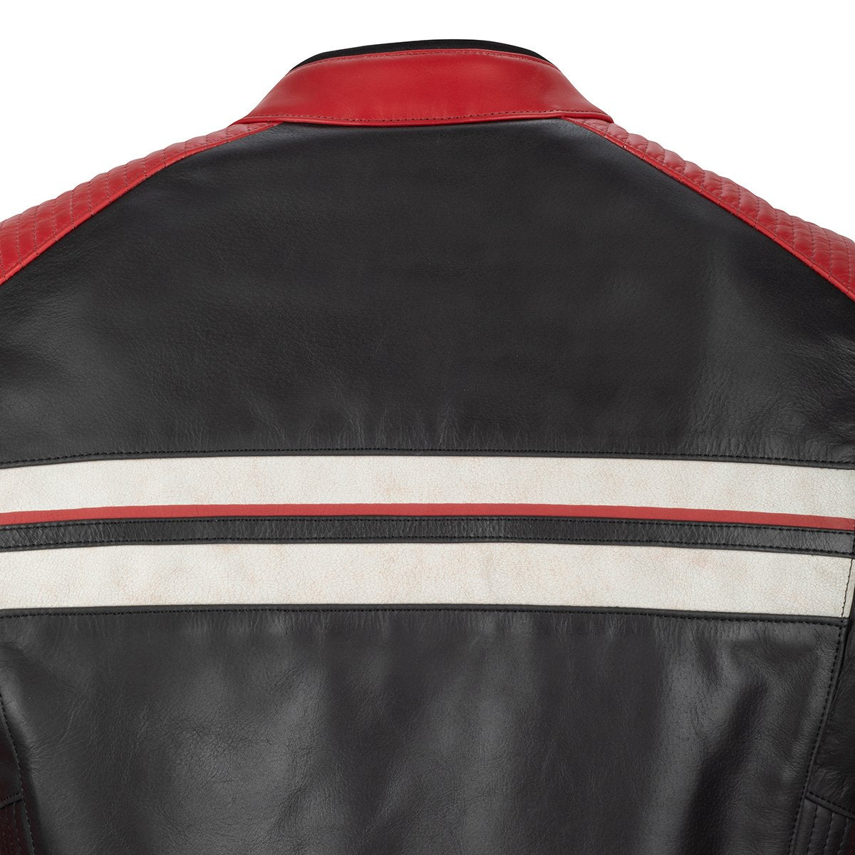 Chaqueta de piel Segura Romeo negro / rojo