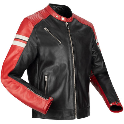 Chaqueta de piel Segura Romeo negro / rojo