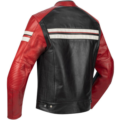 Chaqueta de piel Segura Romeo negro / rojo