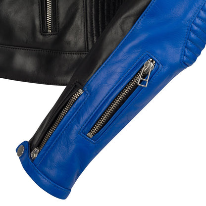 Chaqueta de piel Segura Romeo Lady negro / azul