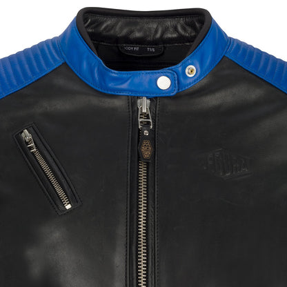 Chaqueta de piel Segura Romeo Lady negro / azul