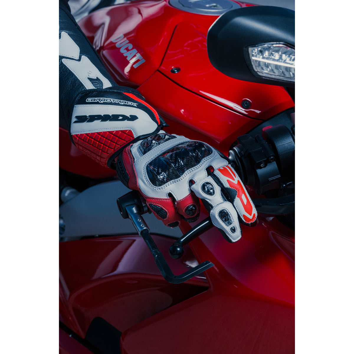 Guantes Spidi Carbo Track Evo Red