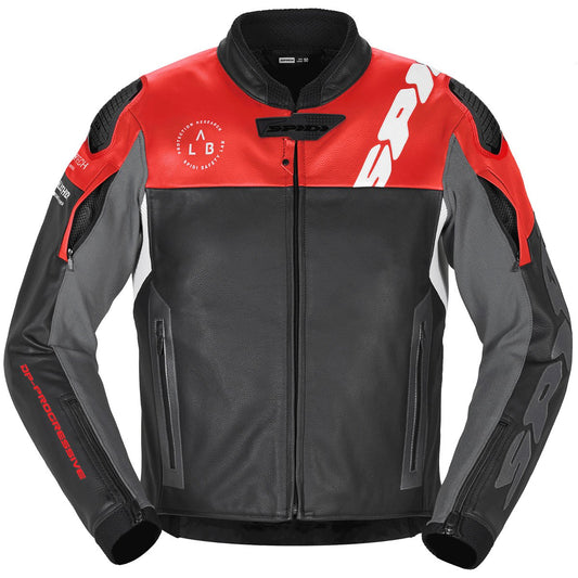 Chaqueta de piel Spidi DP Progressive Leather rojo