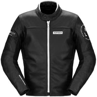 Chaqueta de piel Spidi Genesis negro / blanco