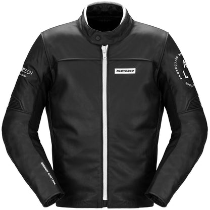 Chaqueta de piel Spidi Genesis negro / blanco
