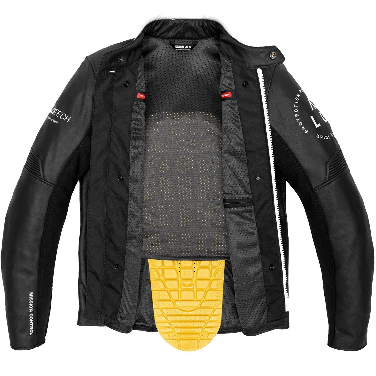 Chaqueta de piel Spidi Genesis negro / blanco