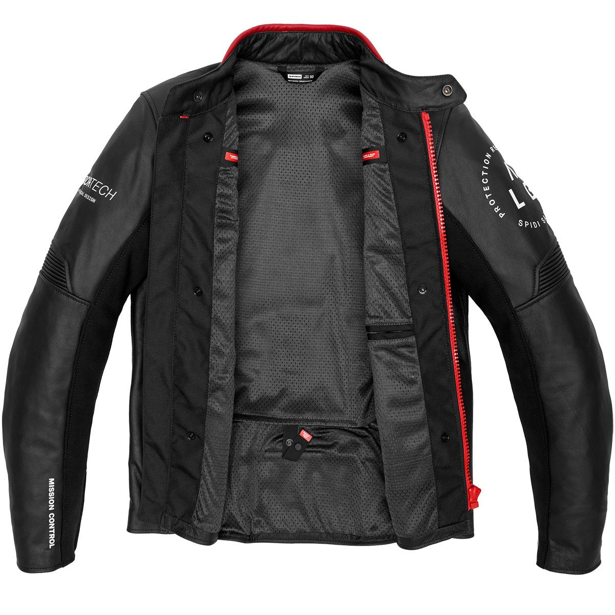 Chaqueta de piel Spidi Genesis rojo