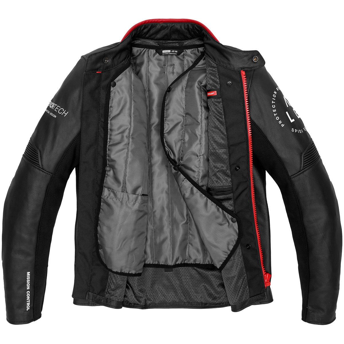 Chaqueta de piel Spidi Genesis rojo