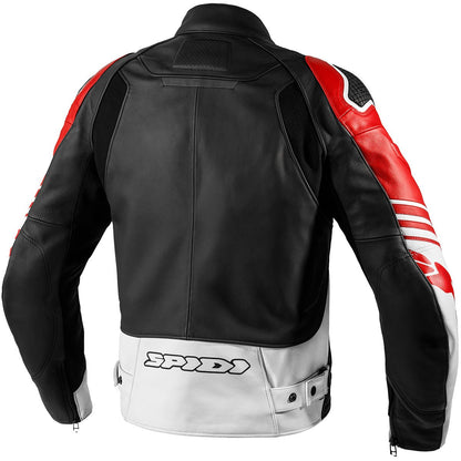 Chaqueta de piel Spidi Track Warrior rojo