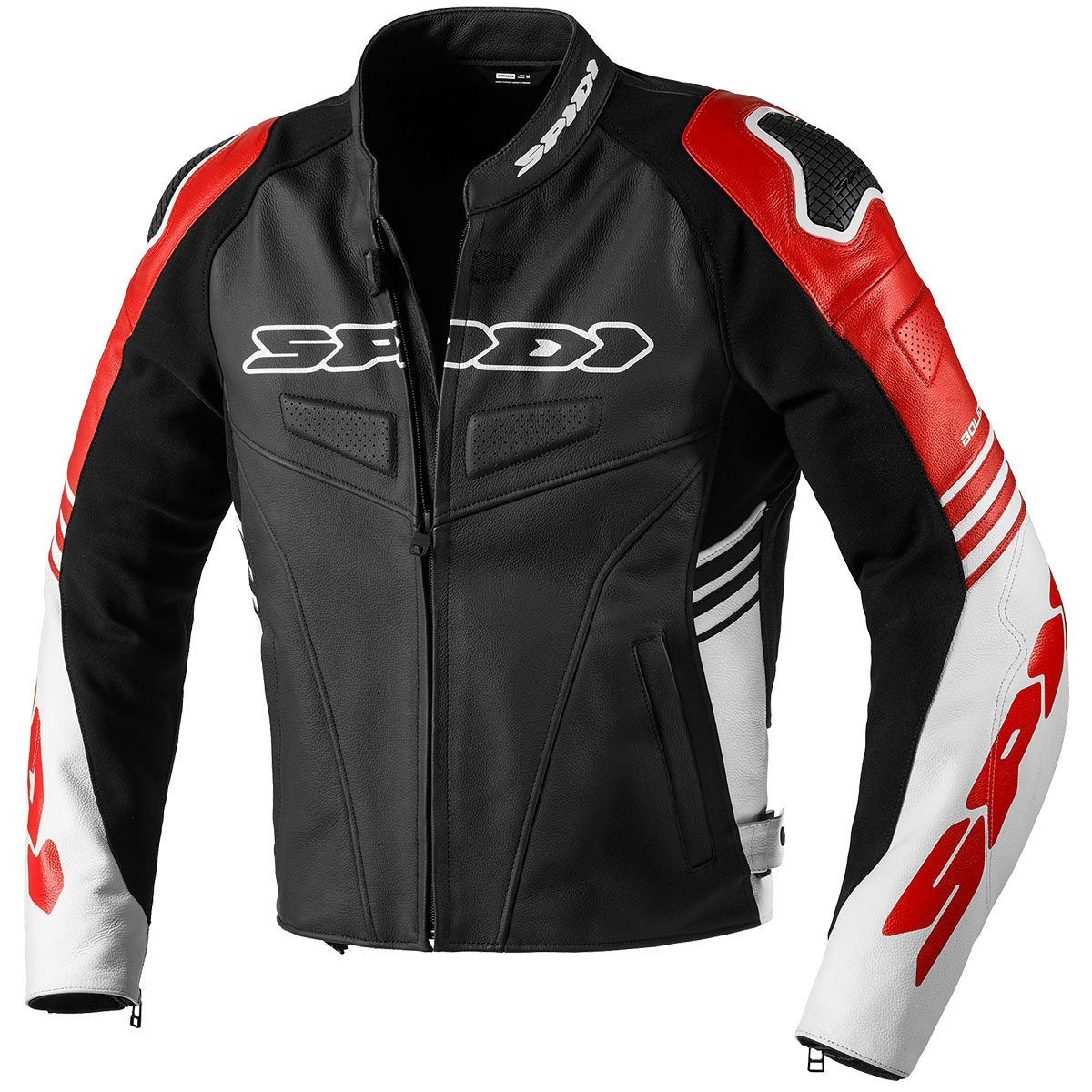 Chaqueta de piel Spidi Track Warrior rojo