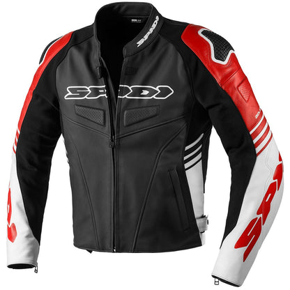 Chaqueta de piel Spidi Track Warrior rojo