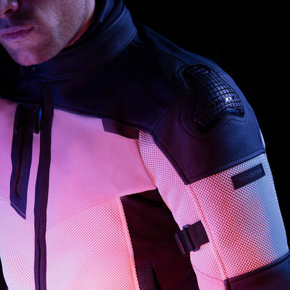 Chaqueta de piel Spidi Vent Pro negro / hielo