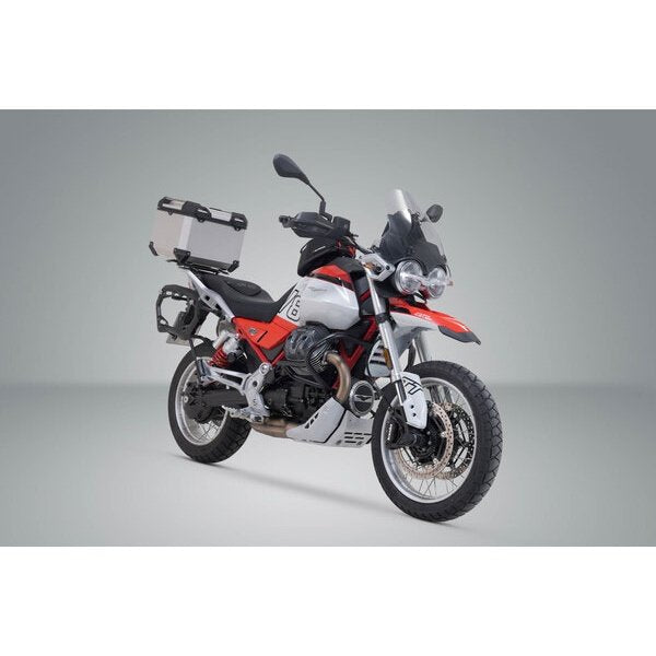 Sistema topcase SW-Motech TRAX ADV plata Moto Guzzi V85 TT