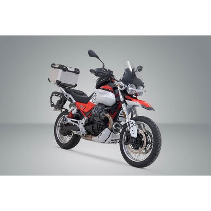 Sistema topcase SW-Motech TRAX ADV plata Moto Guzzi V85 TT