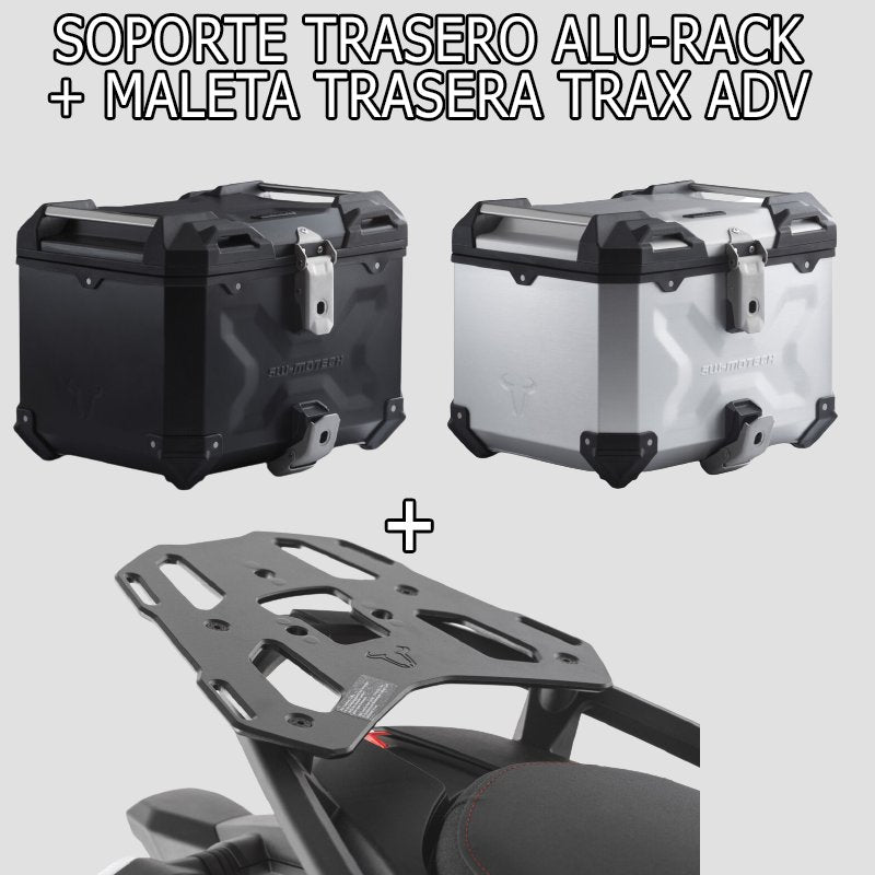 Sistema topcase SW-Motech TRAX ADV negro + ALU-RACK GPT.01.254.70000/B
