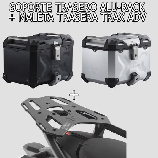 Sistema topcase SW-Motech TRAX ADV negro + ALU-RACK GPT.01.254.70000/B