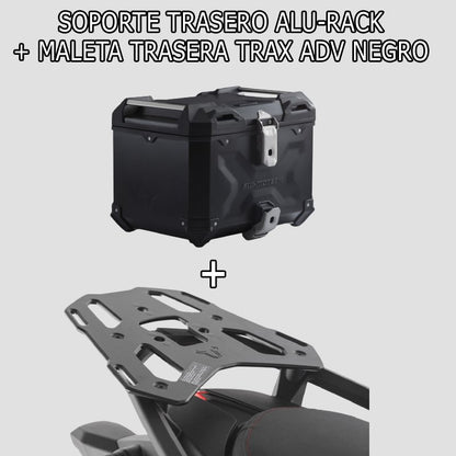 Sistema topcase SW-Motech TRAX ADV negro + ALU-RACK GPT.01.254.70000/B